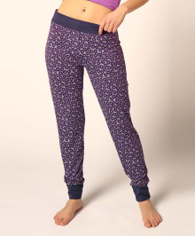 Pantalon en viscose lavender flowers